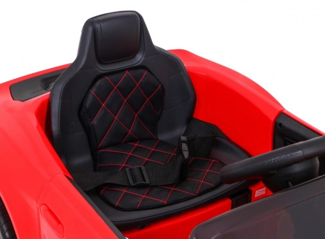 GT Auto sportivo a batteria per bambini Rosso + telecomando + avviamento lento + portabagagli + MP3 LED