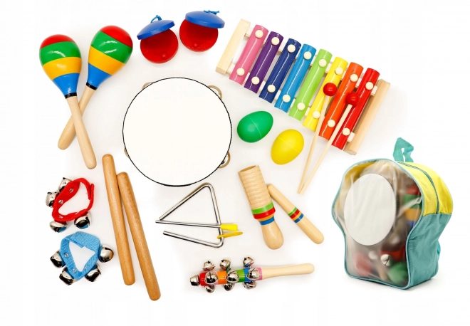 Set Musicale di 10 Strumenti per Bambini con Zaino Ecotoys