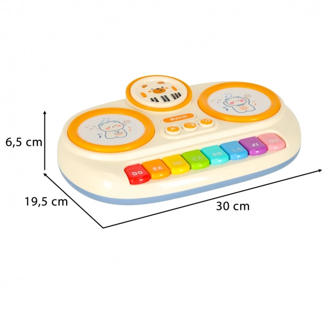 Pianoforte interattivo per bambini organo educativo beige