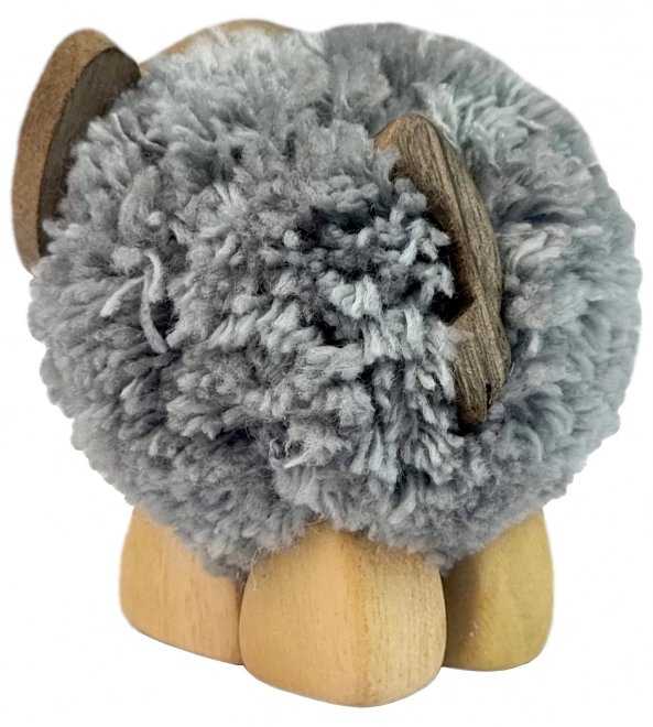 Figura in legno XL pompon elefante