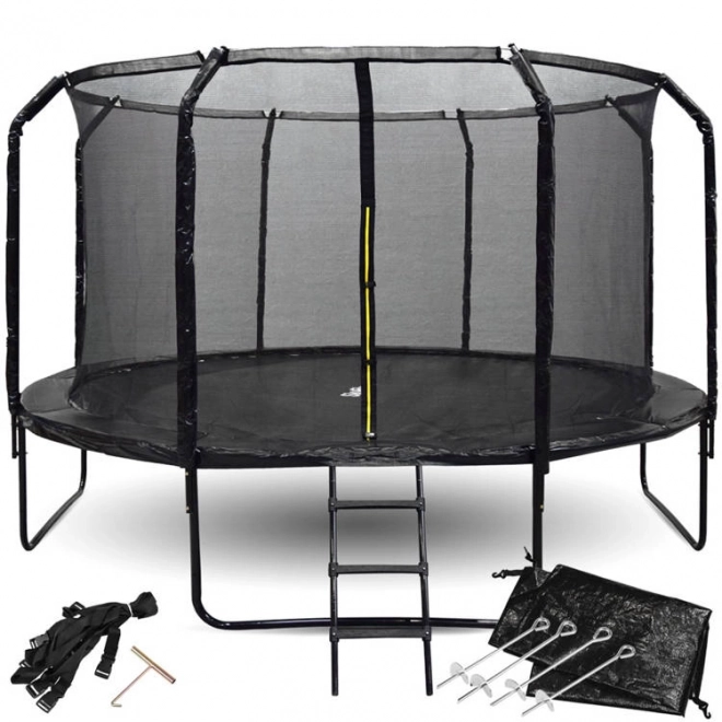 Trampolino da giardino SkyFlyer con scaletta 426 cm