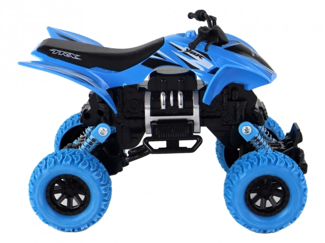 Quad da Spinta per Bambini con Motore a Frizione e Ruote in Gomma Blu