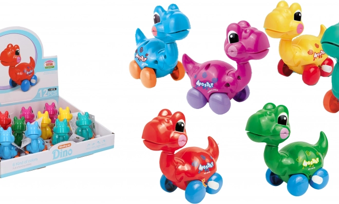 Dinosauro a carica in plastica 10 cm