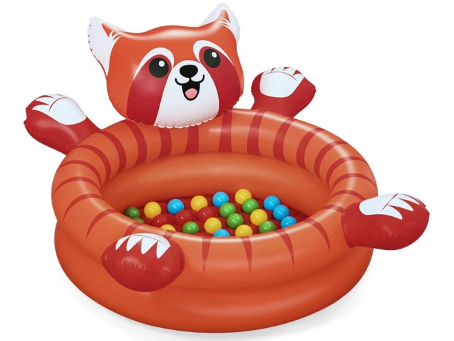 Piscina rossa a secco panda con palline