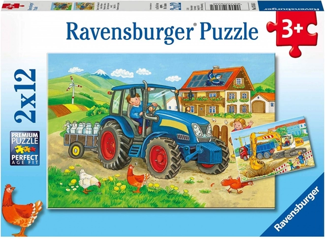 Puzzle Ravensburger Cantiere 2x12 pezzi