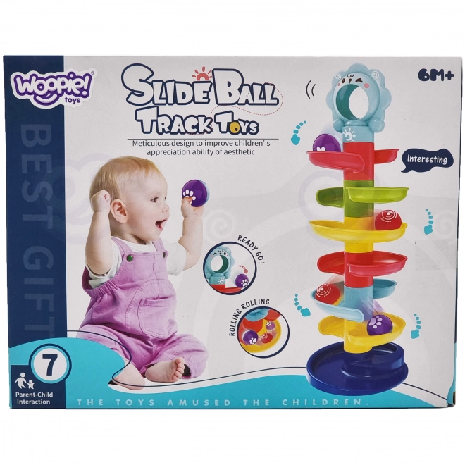 Torre Spiral WOOPIE per Bambini con Set di Piste per Palline