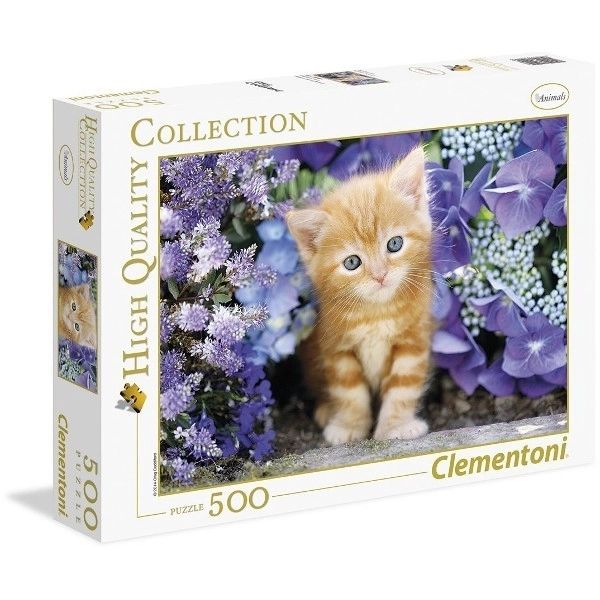 Puzzle Clementoni Gattino Rosso tra i Fiori 500 Pezzi