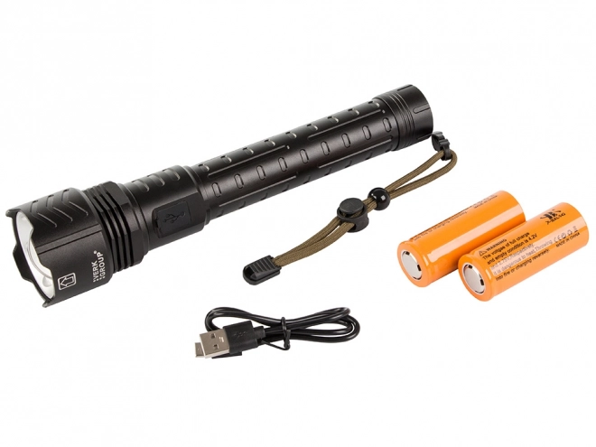 Torcia tattica militare Bailong con CREE LED XHP160 e zoom