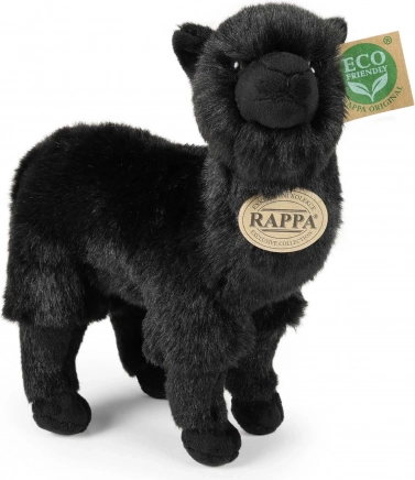 Lama alpaca in peluche nera 23 cm eco-friendly