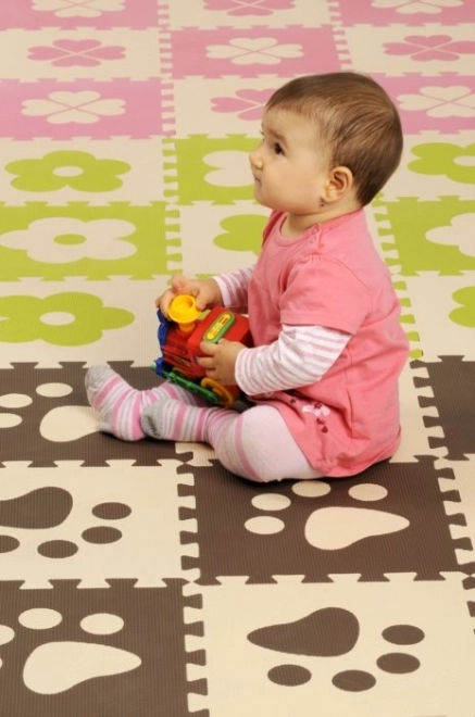 Puzzle in schiuma Baby Zampette Marroni