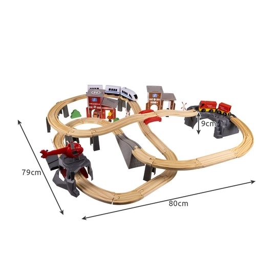 Trenino in legno a batteria per bambini