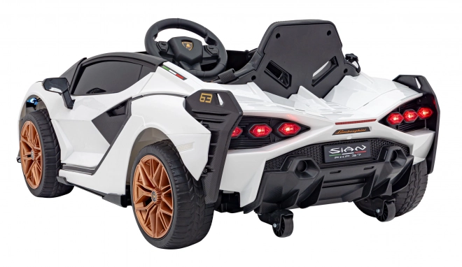 Lamborghini SIAN auto per bambini a batteria con telecomando – Bianco