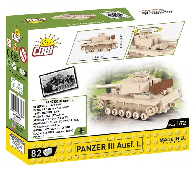 Cobi Panzer III Ausf.L modello di costruzione