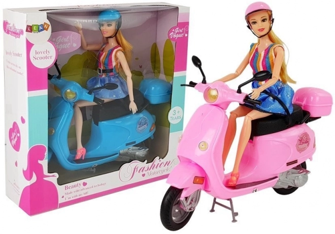 Bambola con scooter e accessori