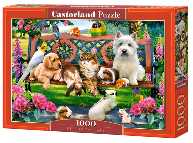 Puzzle Animali Domestici nel Parco 1000 Pezzi