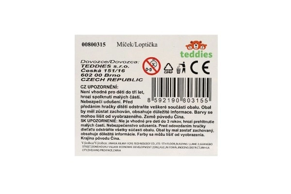 Palla Rimbalzante in Schiuma Arcobaleno 6cm