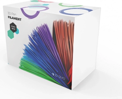 Filamento per penna 3D e stampa 3D ABS/PLA 1,75 mm, mix 25 colori, 125 m