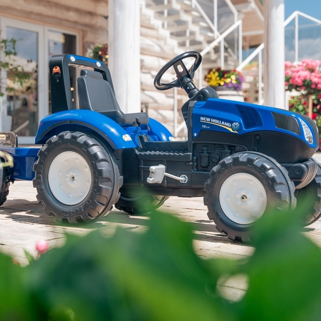 Trattore a pedali New Holland con rimorchio