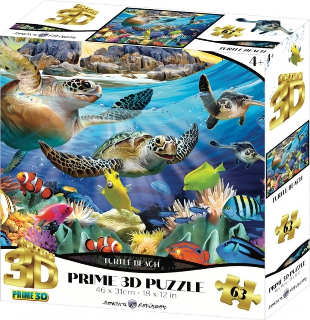 Puzzle 3D Tartarughe 63 Pezzi