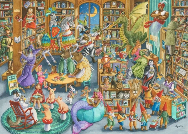 Puzzle Půlnoc nella biblioteca 1000 pezzi