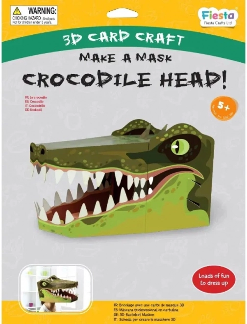 Set creativo maschera 3D Coccodrillo