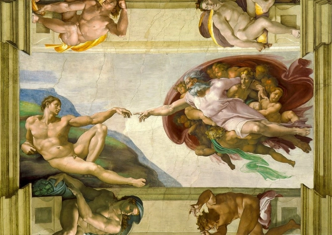 Puzzle 1000 pezzi Michelangelo Buonarroti La Creazione di Adamo