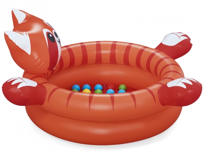 Piscina rossa a secco panda con palline