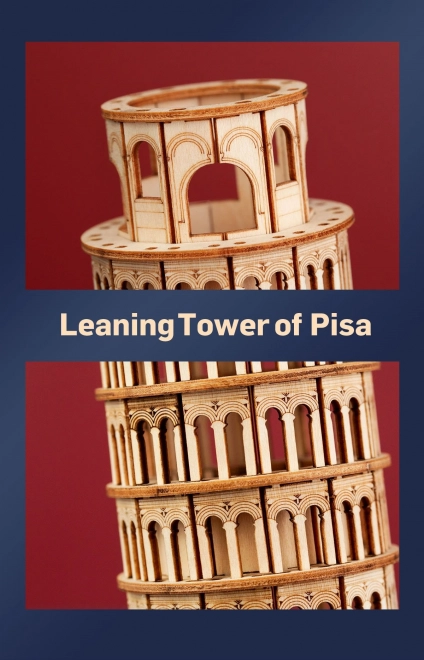 Puzzle 3D in legno Torre pendente di Pisa