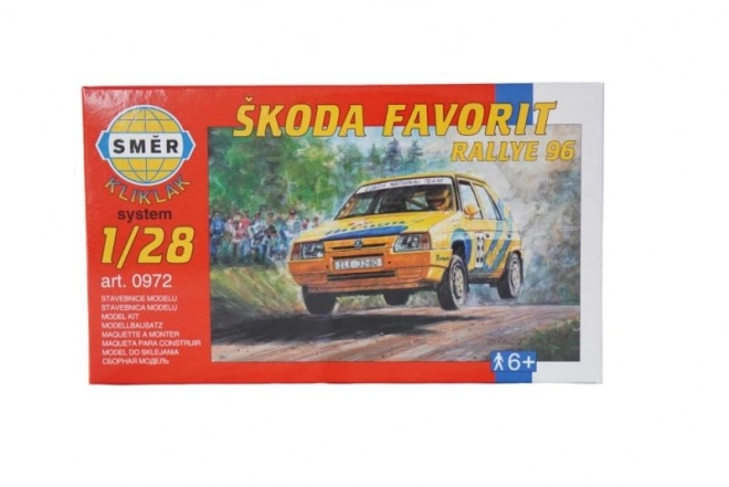 Modello da costruzione Škoda Favorit Rallye 96 scala 1:28