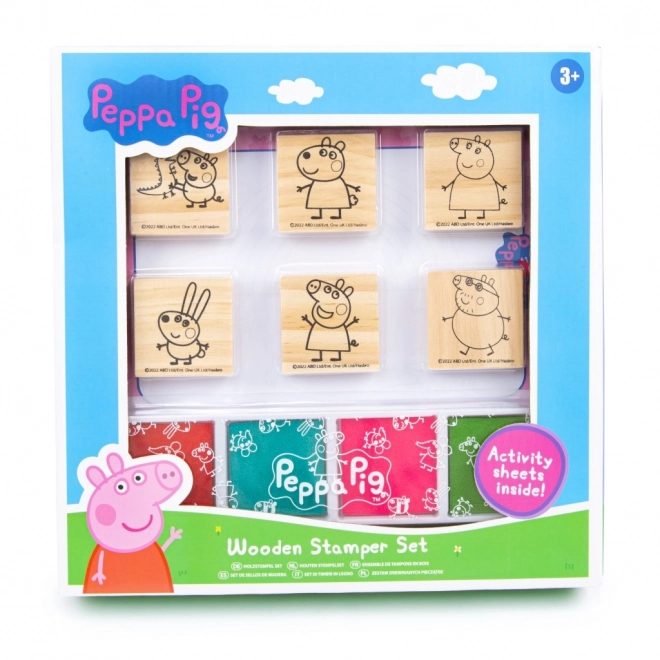 Set di timbri in legno Peppa Pig