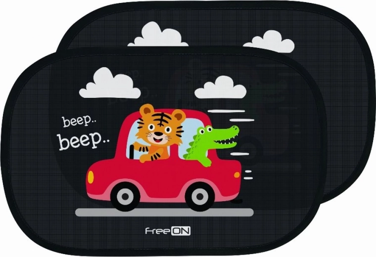 FreeON tendine parasole per auto con animaletti, UPF 50+, 48 × 31 cm