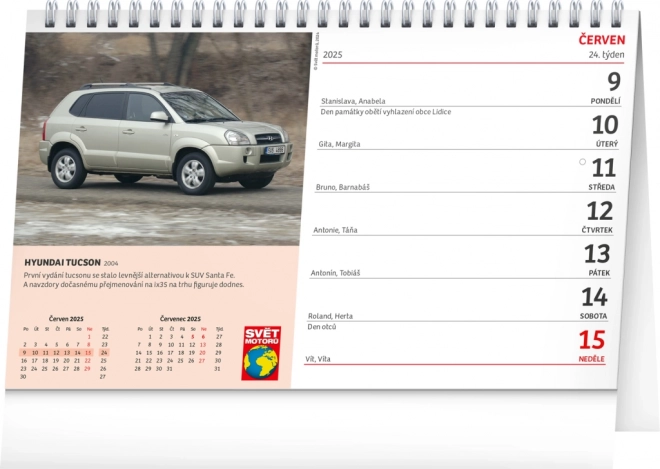 Calendario da tavolo Svet Motorů 2025