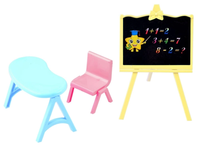 Set scolastico: lavagna, tavolino e seggiolina