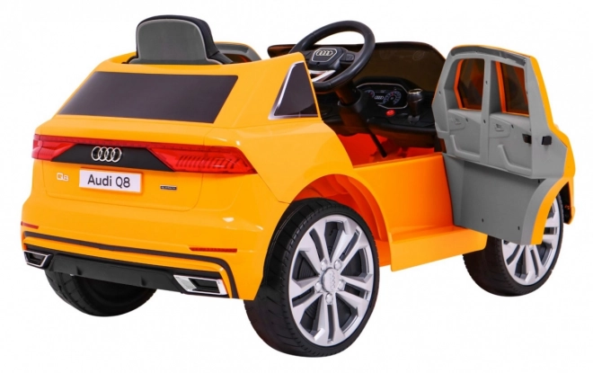 Audi Q8 Sollevatore per bambini batteria gialla + Telecomando + EVA + Partenza Lenta + MP3 USB + LED