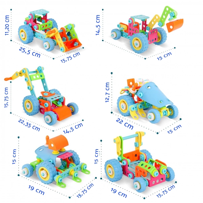 Set di costruzioni di veicoli per bambini 6 in 1