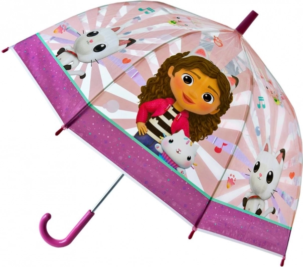 Ombrello per bambini Gabby's Dollhouse con motivi di gatti
