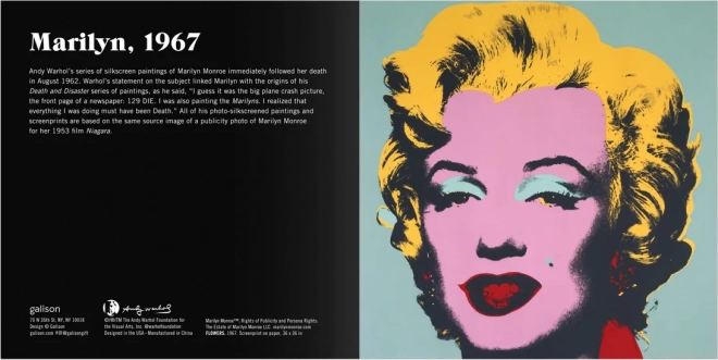 Puzzle scorrevole in legno Andy Warhol: Marilyn 2 in 1