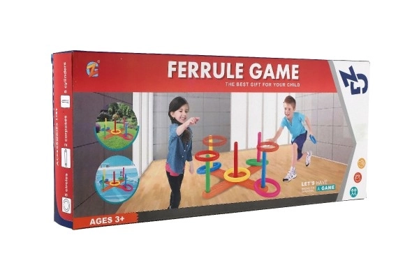 Gioco di lancio croce con anelli in plastica