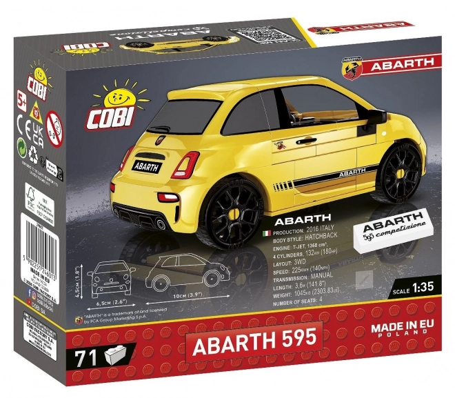 Modello Abarth 595 Competizione in mattoncini