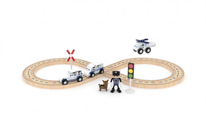 Set di gioco con binari - Polizia