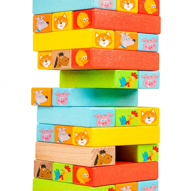 Torre in legno animali Gioco Jenga