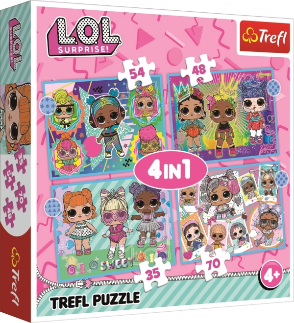 Puzzle LOL Surprise di TREFL: Incontra le Bambole 4 in 1