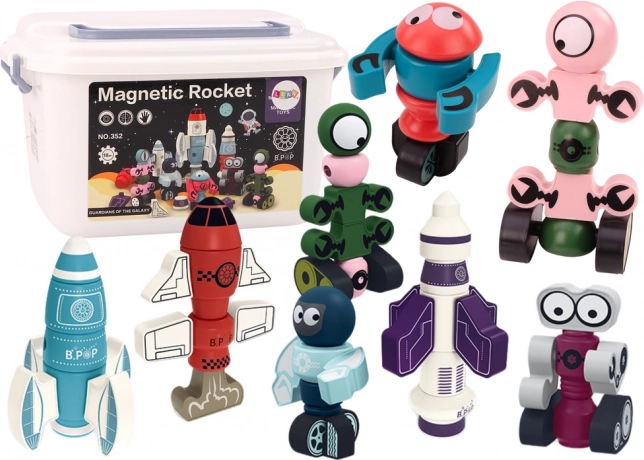 Blocchi Magnetici Razzo Spaziale 56 Pezzi