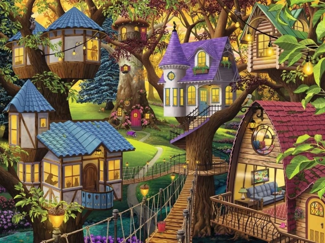 Puzzle Crepuscolo tra gli Alberi 1500 Pezzi