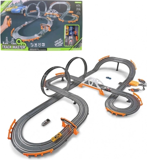 Pista da corsa con adattatore e batteria per bambini 6+