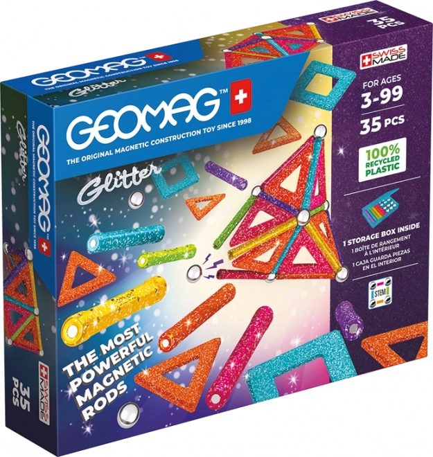 Geomag Glitter Set di Costruzione 35 Pezzi