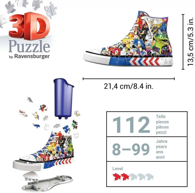 puzzle 3D sneaker Sonic