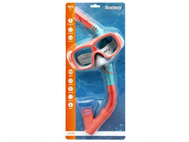 Set snorkeling maschera e boccaglio Bestway – rosso