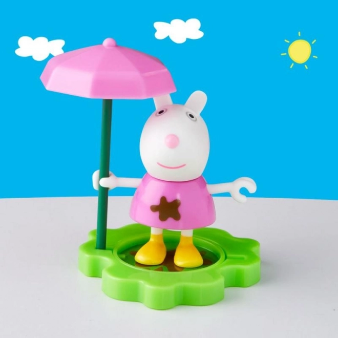 Peppa Pig divertimento in pozzanghera e fango, figurina