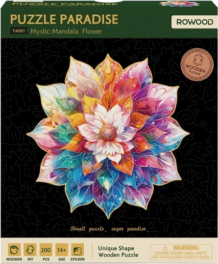 Puzzle in legno Mandala floreale